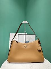 Prada Aimée large leather shoulder bag brown - 23x39x12cm - 1