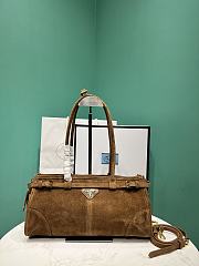 kilife Prada Large suede handbag Cocoa Brown bag - 32x15.5x12cm - 1