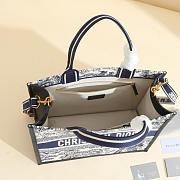 kitlife Dior Book Tote Latte Multicolor Dior Zodiac Embroidery and Blue Calfskin bag - 36.5x28x17.5 - 3