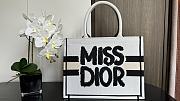 kitlife Dior Book Tote White and Blue Miss Dior Graffiti Embroidery bag - 36.5cm - 1