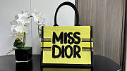 kitlife Dior Book Tote yellow and Blue Miss Dior Graffiti Embroidery bag - 36.5cm - 1