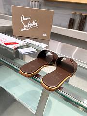 Christian Louboutin mule leather sandal brown - 5