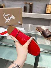 Christian Louboutin mule leather sandal brown - 4