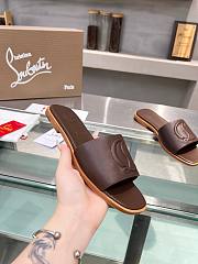 Christian Louboutin mule leather sandal brown - 3