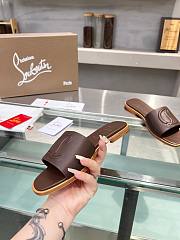 Christian Louboutin mule leather sandal brown - 2