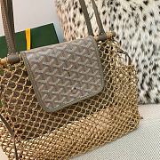 Kitlife Goyard Aligre Bag Raffia Net with Coated Canvas gray - 001180 - 30x34x7 cm - 2