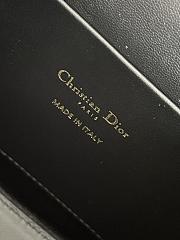 Kitlife Dior Medium 30 Montaigne Avenue Top Handle Bag Powder Black Ribbed Calfskin - 19 x 12 x 8 cm - 2