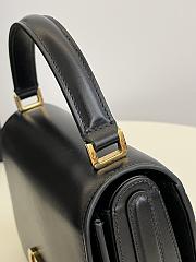 Kitlife Dior Medium 30 Montaigne Avenue Top Handle Bag Powder Black Ribbed Calfskin - 19 x 12 x 8 cm - 4