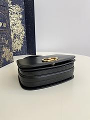 Kitlife Dior Medium 30 Montaigne Avenue Top Handle Bag Powder Black Ribbed Calfskin - 19 x 12 x 8 cm - 3
