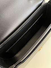 Kitlife Dior Medium 30 Montaigne Avenue Top Handle Bag Powder Black Ribbed Calfskin - 19 x 12 x 8 cm - 5