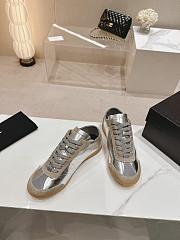 kitlife Chanel trainers Calfskin & Suede Calfskin silver sneaker - 5