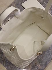 Medium Dior Toujours Bag Latte Graphic Cannage Calfskin White - 37 × 20 ×28.5 cm - 2