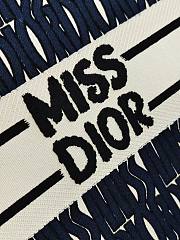 Kitlife Large Dior Book Tote Blue and White Miss Dior Allover Embroidery bag 42 x 35 x 18.5 cm - 4