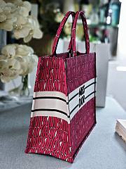 Kitlife Large Dior Book Tote pink and White Miss Dior Allover Embroidery bag 42 x 35 x 18.5 cm - 4