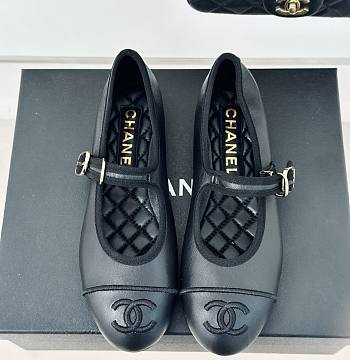 Kitlife Chanel Mary Janes Lambskin Black shoes 01