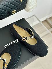 Kitlife Chanel Mary Janes tweed black shoes  - 4