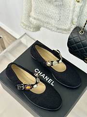 Kitlife Chanel Mary Janes tweed black shoes  - 2