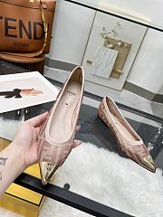 Kitlife Fendi Colibrì Pink leather and FF mesh ballet flats - 6