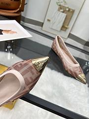 Kitlife Fendi Colibrì Pink leather and FF mesh ballet flats - 5