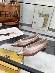 Kitlife Fendi Colibrì Pink leather and FF mesh ballet flats - 4