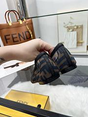 Kitlife Fendi Colibrì Black leather and FF mesh ballet flats  - 4