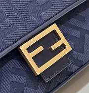 Kitlife Fendi Baguette canvas blue bag - 27x14x6cm - 3