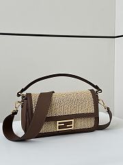 Kitlife Fendi Baguette canvas beige&brown bag - 27x14x6cm - 1