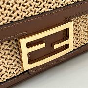 Kitlife Fendi Baguette canvas beige&brown bag - 27x14x6cm - 6