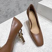 Bottega Veneta Women's Brown Knot Leather Pumps - 4