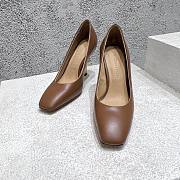 Bottega Veneta Women's Brown Knot Leather Pumps - 3