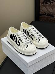 Dior Walk'n'Dior Platform Sneaker White and black Embroidered Cotton - 1