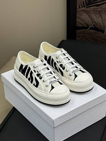 Dior Walk'n'Dior Platform Sneaker White and black Embroidered Cotton