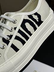 Dior Walk'n'Dior Platform Sneaker White and black Embroidered Cotton - 5