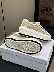 Dior Walk'n'Dior Platform Sneaker Natural Raffia-Effect Cotton Embroidered with Dior Oblique Motif - 2