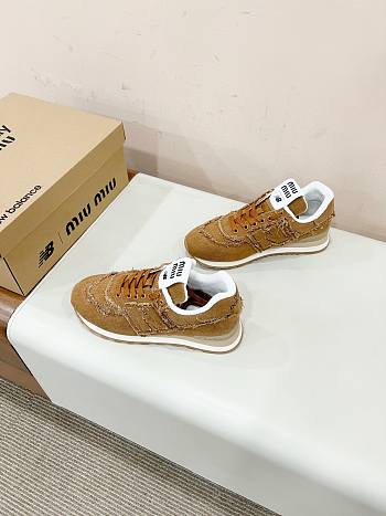 kitlife MIUMIU Denim sneakers Royal Brown