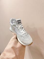 Miu Miu Women's Perforated Low Top Sneakers white - 6