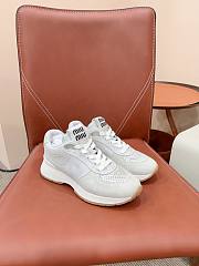 Miu Miu Women's Perforated Low Top Sneakers white - 3