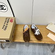 Balance X Miu Miu 530 SL suede and mesh sneakers brown - 1