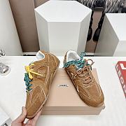 Balance X Miu Miu 530 SL suede and mesh sneakers light brown - 6