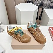 Balance X Miu Miu 530 SL suede and mesh sneakers light brown - 5