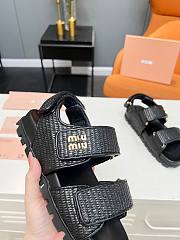 Miu Miu Flat sandals for Women black - 5