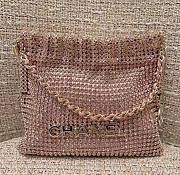 kitlife Chanel evening Bag Strass, Silver-Tone Metal Pink - 15 × 17 × 4 cm - 1