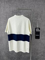 Kitlife burberry Stripe Cotton Men T-shirt white&blue  - 3