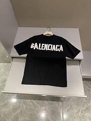 Balenciaga Unisex Men Tape Type Medium-fit T-shirt black - 1