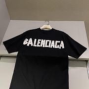 Balenciaga Unisex Men Tape Type Medium-fit T-shirt black - 3