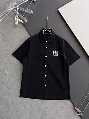Louis Vuitton × Pharrell Louis Vuitton Embroidered Men Short-Sleeve Shirt black  - 3