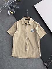 Louis Vuitton × Pharrell Louis Vuitton Embroidered Men Short-Sleeve Shirt brown - 3