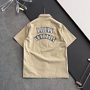 Louis Vuitton × Pharrell Louis Vuitton Embroidered Men Short-Sleeve Shirt brown - 2