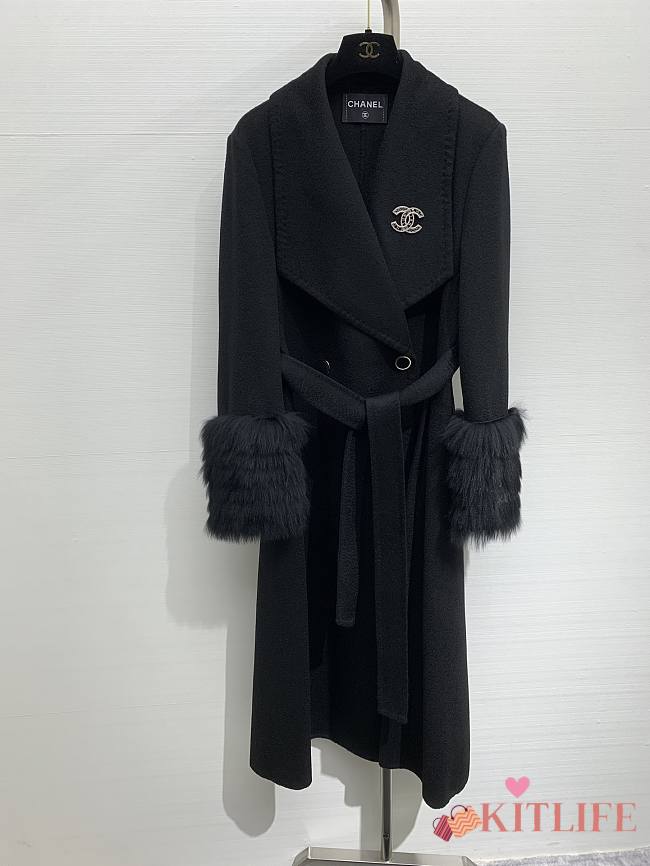 kitlife Chanel coat black - 1