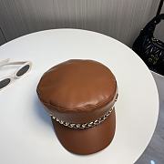 kitlife Chanel Hat brown soft leather - 5